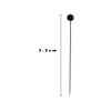 250 Pieces Sewing Pins Ball Glass Head Pins Straight Quilting Pins for Dressmaker Jewelry Decoration, Black