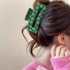St. Patrick's Day Hair Clip Green Lucky Clover Hair Clip Hairpin Fashion Velvet Bangs Barrettes Solid Side Hair Clips for Girls and Women Hair Accessories for Green Lucky Clover Gift