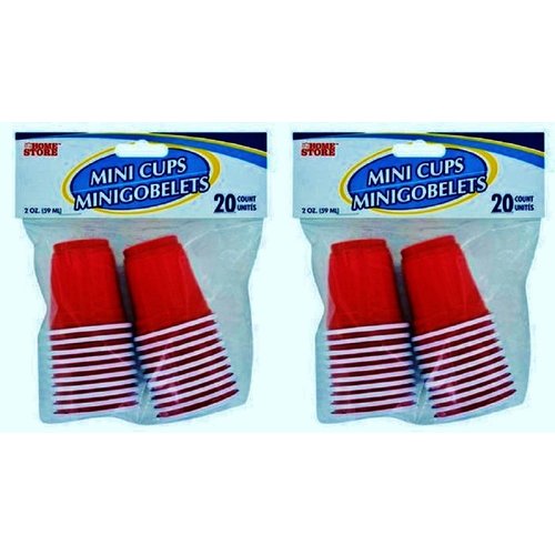 Mini Red Plastic Cups, 40-ct