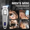 DSP Beard Trimmer for Men, Cordless Hair Clipper Shavers for Men, Facial Hair Trimmer for Beard & Mustache Trimming, Professional Haircut Kit for Men Rechargeable LED Display (Silver)