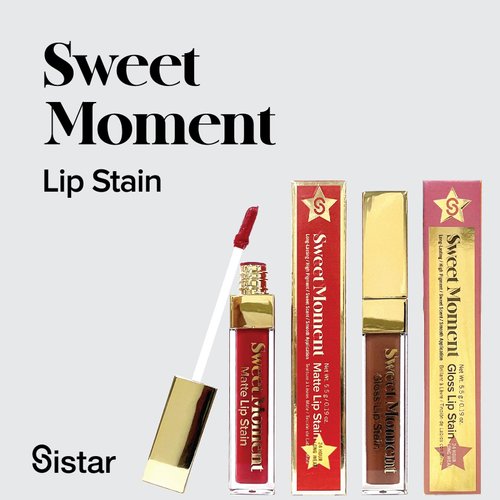 Sistar Sweet Moments Gloss Lip Stain Long-Lasting Glossy Finish Vivid High Pigment Colors Smooth and Sweet 1.5 mL / 0.05 fl. oz. (Stiletto)
