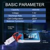 Gens ace 7.4V 450mAh 2S LiPo Battery Pack 25C/50C with JST Plug for Emax Babyhawk RC Heli 250 Helicopter Small Airplane Micro FPV Racing Drone Quadcopter