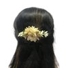 Accessher Multicolor Pack of 3 Acrylic Comb Indo Western Fancy Hair Clip/Side Pin/Comb Pin/Jooda Pin Hair Accessories with Cloth Flower for Women's Hair and Girls