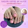 Lifextol 240pc Press on Toenails for Women Toe Press on Nails Short Fake Toe Nails Press ons with Glue&Adhesive Tabs, Acrylic Toe Nail Tips False Toenail Press ons Artificial Fake Toenails-Pink