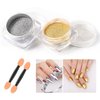 Silver Gold Mirror Chrome Nail Powder Metallic Holographic Nail Powder Chrome Powder Nails Chrome Powder Set Pigment Powder for Nails Mirror Nail Polish Nail Chrome Powder for Gel Nails