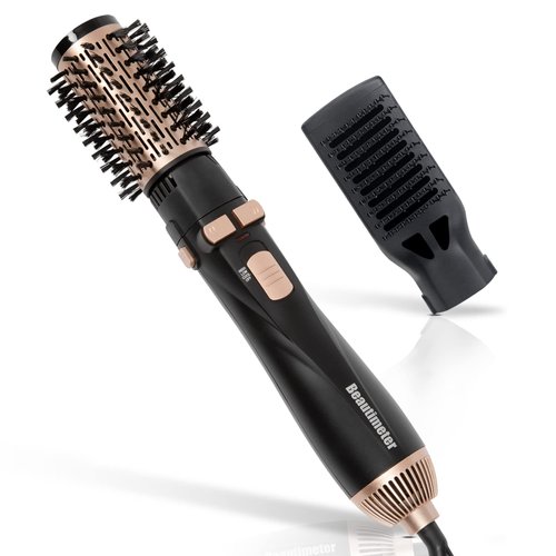 BEAUTIMETER 1200W Hot Air Spin Brush Kit, 3 in 1 Hair Dryer and Styler, Negative Ionic Hair Care,...