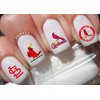 St Louis Cardinals Water Nail Art Transfers Stickers Decals - Set of 50 - A1332