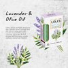 LOLE'S Luxury Pure Natural Soap, Lavender and Olive Oil Beauty Soap Bar, Ultra Moisturizing, Gentle Exfoliating, Face Body Care, Vitamin E, Fresh Touch, LOLES Pack of 3 (5.2 Ounce Each)