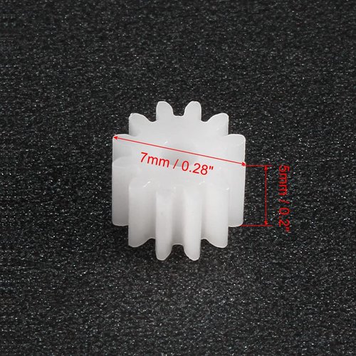 uxcell 30pcs Plastic Gears 12 Teeth Model 122A Reduction Gear Plastic Worm Gears for RC Car Robot Motor