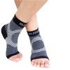 BLITZU Compression Socks for Plantar Fasciitis, Achilles Tendonitis Relief. Ankle Compression Sleeve for Heel Spurs, Foot Swelling, Fatigue & Sprain. Arch Support Brace for Sports, Gym Black L-XL