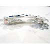 Generic Silver filigree hair clip barrette with blue crystals bridal hair clip