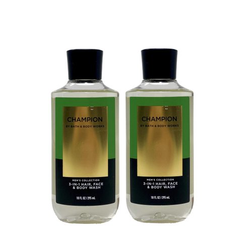 Generic Bath and Body Work Men's Collection Champion - Pack of Two - 3-in-1 Hair, Face & Body Wash