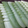Bhbuy Natural Jade Stone Gua Sha Face Massage Hair Comb with Six Tooth