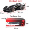 Toy Cars Lambo V12 Sports Race Car Model 1/24 Black Alloy Collectible Diecast Vehicles with Sound and Light