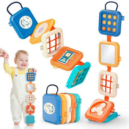 pamexin Montessori Toys for 1+ Years Old, Busy Board for Toddlers 1-3, Educational Activities Sensory Toys Travel Toys for Toddlers Christmas Birthday Gifts for Boys Girls
