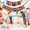 Happy Birthday Banner Sign Red Black Cardstock Decorations Birthday Flag Bunting Backdrop Decor Party Supplies Happy Birthday Decorations for Girls Boys Women