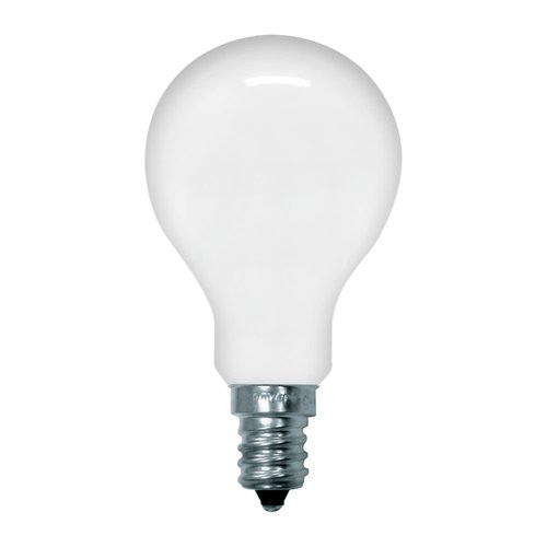 GE A15 Ceiling Fan Decorative Light Bulb, Soft White Finish, 40-Watt, Candelabra Base, 2-Pack