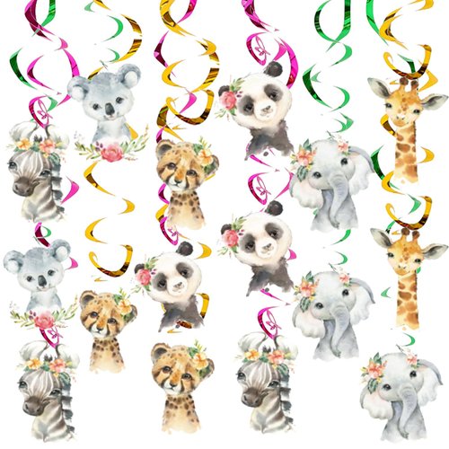 Wild One Hanging Swirl - 24PCS Party Decorations for Boys Kids Theme Birthday Party Supplies One Hanging Spiral Wild One Decor (Wild One)