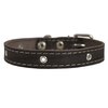Real Leather Studded Dog Collar 15" x5/8" Brown Fits 10.5"-13.5" Neck
