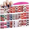 SILPECWEE 30 Sheets Plaid Nail Polish Strips Full Nail Wraps Self Adhesive Nail Polish Stickers for Women Nail Strips Real Nail Polish Nail Art Accessories with 1pc Nail File