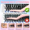 Individual Lashes Kit 280Pcs Fluffy Lash Clusters 50D 60D D Curl DIY Lash Extension Kit with Lash Bond and Seal and Lash Applicator 10-16mm Eyelash Extension Kit DIY at Home, by FOINEMYED