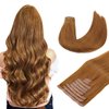 DOORES Hair Extensions Remy Human Hair, Medium Auburn 14 Inch 130g 9pcs, Seamless Clip in Hair Extensions Real Human Hair Seamless Clip Straight Natural Hair Extensions Invisi Edge Hair Extensions