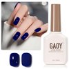 GAOY Deep Blue Gel Nail Polish, 16ml Soak Off Gel Polish, UV Light Cure for Nail Art DIY Manicure at Home, 1532 Midnight Blue