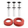 iFealClear Universal Toilet Tank To Bowl Gaskets &Bolt Kit,Hardware Fits Most 2-Inch/2.5-Inch Flush Valve opening Toilet Tanks-Red