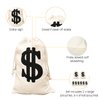 Canvas Money Bag Prop Pack of 8 – Coin Bags for Bank – Durable and Comfortable – Game for kids, Ideal for Party Favors, Movie Props, Cosplay, Halloween