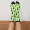 YISHOW Cute Green Pickle Socks Men's Women's Novelty Crew Socks Funny Vegetable Socks
