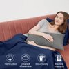 PHF 100% Cotton Waffle Weave Throw Blanket 50"x60"-Lightweight Washed Soft Breathable Blanket for Adults and Kids-Great Blanket Layer for Couch Bed Sofa-Elegant Home Decoration-Navy Blue/Bright Blue