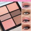 HHLTOH Six-Color Eyeshadow Makeup Palette, Cocoa RoseGold DarkBrown ChampagneGold Orange Nude Eyeshadows, Blendable Matte and Shimmer, Long-Lasting -Waterproof-Cruelty-Free With Built-In Mirror - 02#