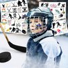 Ice Hockey Temporary Tattoos Birthday Party Supplies Decorations 96PCS Tattoos Stickers Hockey Fans Sport Winter Cute Party Favors Kids Boys Girls Gifts Classroom School Prizes Themed