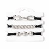 3 Pcs Bracelet Hair Ties Metal Chain Hair Bands Elastic Hair Ropes Ponytail Holder Hair Jewelry Accessories for Women and Girls (Silver)