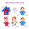 Mary Had A Little Lamb Nursery Rhyme Finger Puppet, 6 Pack Plush Finger Puppets Toy, Storytelling Theater Role Play, Interactive Teaching Aids for Children's Songs, Bedtime Story