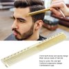 Styling Comb 2pcs Professional Stainless Steel Haircut Comb Salon Hairdressing Comb Styling Tool For All Hair Types Fine and Wide Tooth Hair Barber Comb(Gold)