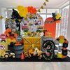 136pcs Construction Birthday Party Balloon Garland Kit, Digger Birthday Party Supplies with Yellow Black Balloon Truck Banner for Construction Quarantine Party Decorations (Arch 3)