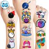 8 Sheets (88PCS) Bowling Temporary Tattoos Birthday Party Favors Supplies Decorations Decor Stickers for Kids Boys Girls Gifts Classroom School Prizes Rewards Themed