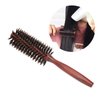 Hairstyling Brush, Round Hair Brush Solid Wood Handle for Home for Barbershop