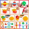 Play Dough Tools for Kids,35 Pieces Playdough Tools Set with Various Plastic Molds,Playdough Cutters,Rollers,Scissors,Dough Extruder