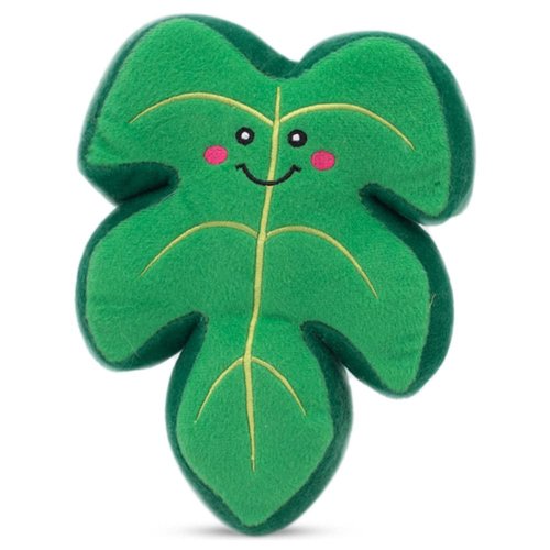 ZippyPaws - Dog Toy Squeakie Pattiez - Monstera Leaf