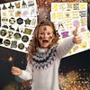 10 Sheets New Years Eve Tattoos Stickers Party Supplies Favors Decorations Happy New Years 2025 Decor Cute Gifts for Kids Men Women