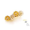Women Lady Exquisite Sunflower Daisy Flower Hair Barrette Clip Accessary Vintage Metal French Barrettes Hair Clasps Accessories (Yellow)