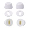 Toilet Bolts Caps (0.83" Height, Almond), 4Packs Universal Toilet Floor Caps with Extra Washers for Easy Installation, Toilet Bolt Covers, Round Plastic Push-On Toilet Bowl Bolt Caps Covers