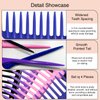 4pcs Hair Styling Comb Set for Men and Women: Wide Tooth & Straightening Combs for Styling, Parting & Braiding