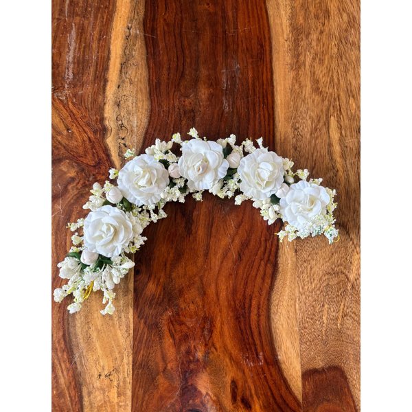 Wonderful Flower Hair Clips, White Bridal Hair Accessories for Women, Sparkly Hair Pins, Fancy Flower Hair Barrettes for Wedding, Bride, Long Hair