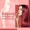Hair Bloom Natural Burgundy Hair Color- Herbal Henna Burgundy Hair Color Powder- 12 individual sachets (10 gm each)- Reusable Brush & Tray Included- Shiny & Smooth by Pride of India