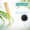 DEBETOOL Bamboo Hair Brush Set - Natural Bamboo Paddle Detangling Hairbrush and Comb Set, Suit for Thick/Thin -Gift for Women Men and Kids