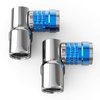 JACO Lightning Bike Tire Air Chuck (L3-Series) | Presta & Schrader Valves | Open Flow, 1/4" F-NPT (2 Pack)