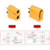 QIAN ZI QIU 10 Pairs XT60 Connectors XT60 Male and Female Bullet Connectors Power Plugs, Suitable for RC Lipo Battery Remote Control Cars XT60 Connectors